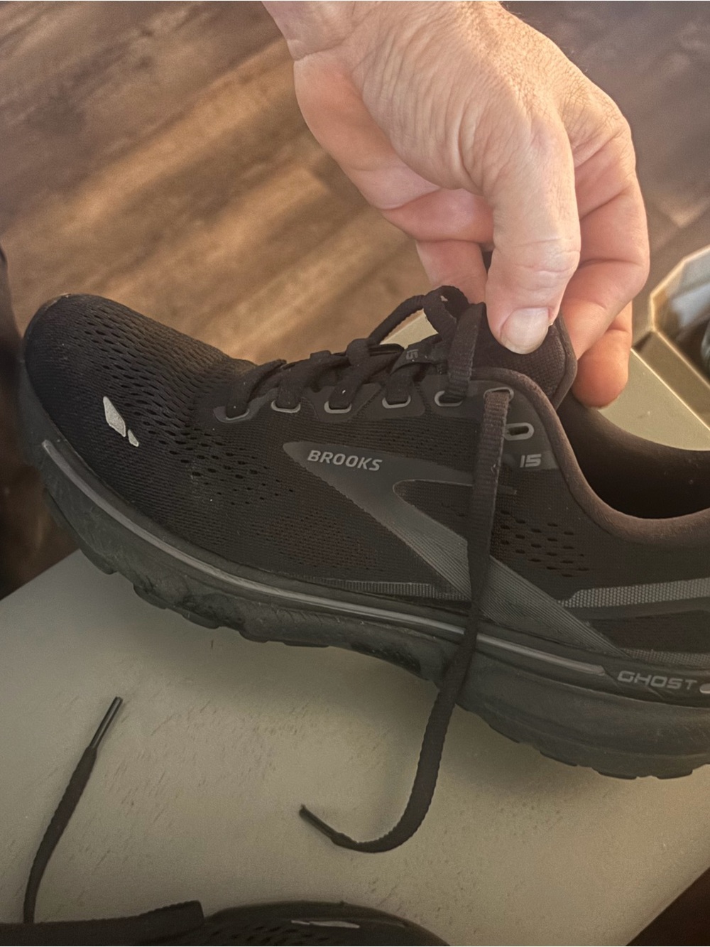 Brooks Ghost 15 Black Athletic Running Shoe